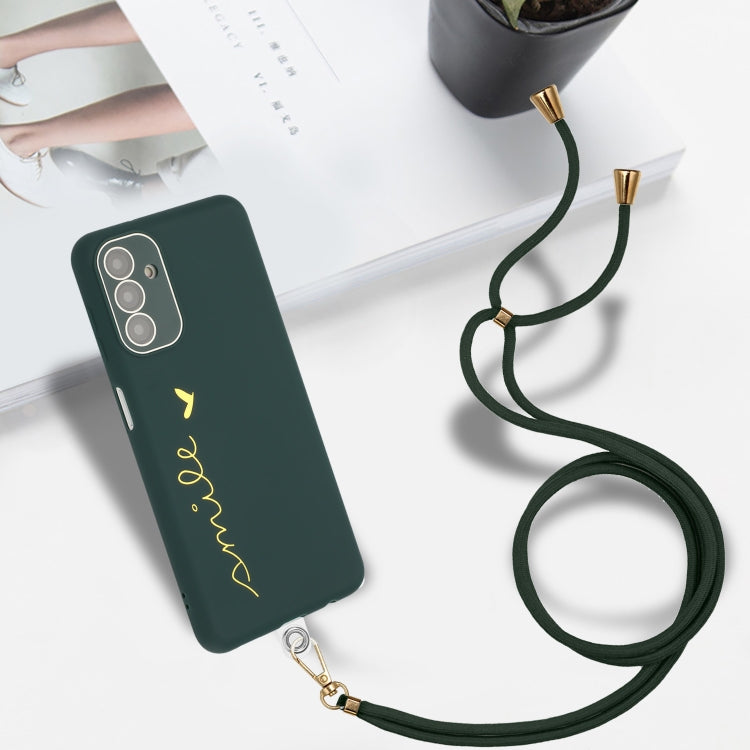 For Samsung Galaxy A13 5G Gilding Line TPU Phone Case with Strap
