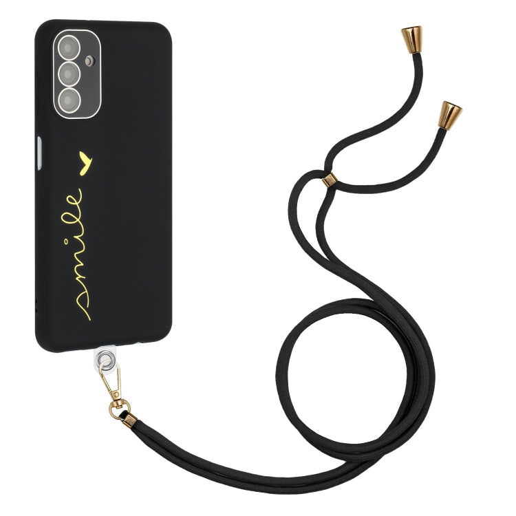 For Samsung Galaxy A13 5G Gilding Line TPU Phone Case with Strap