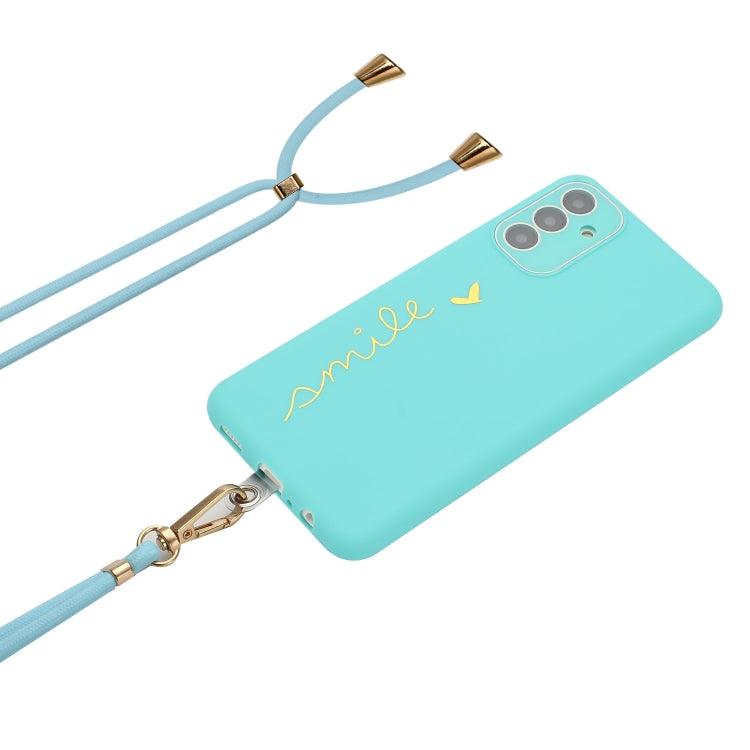For Samsung Galaxy A13 5G Gilding Line TPU Phone Case with Strap