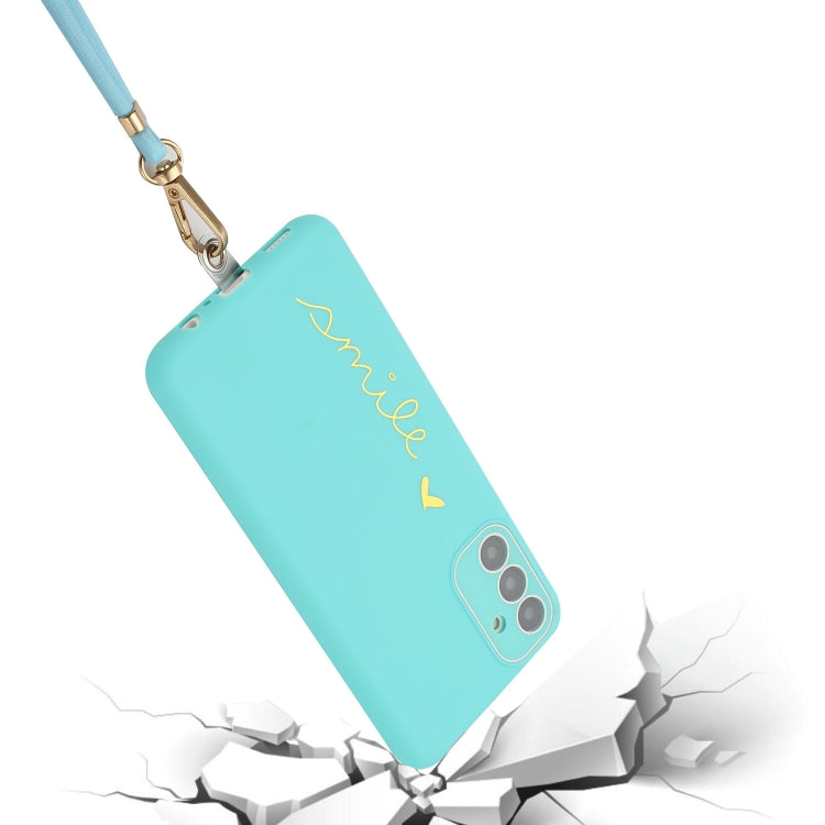 For Samsung Galaxy A13 5G Gilding Line TPU Phone Case with Strap