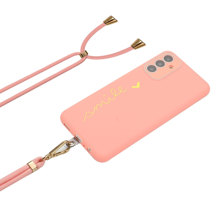 For Samsung Galaxy A13 5G Gilding Line TPU Phone Case with Strap