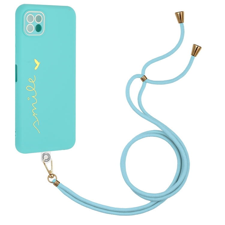For Samsung Galaxy A22 5G / F42 5G / A22s 5G Gilding Line TPU Phone Case with Strap