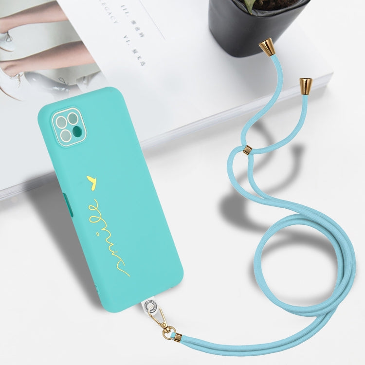 For Samsung Galaxy A22 5G / F42 5G / A22s 5G Gilding Line TPU Phone Case with Strap
