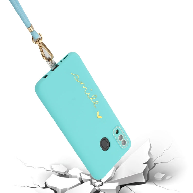 For Samsung Galaxy A30 / A20 / M10s Gilding Line TPU Phone Case with Strap