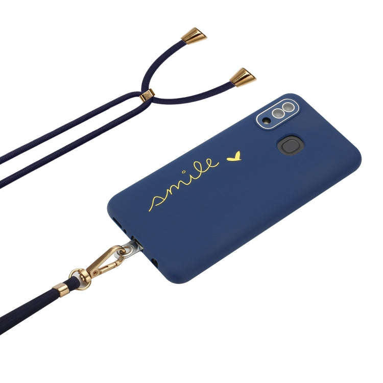 For Samsung Galaxy A30 / A20 / M10s Gilding Line TPU Phone Case with Strap