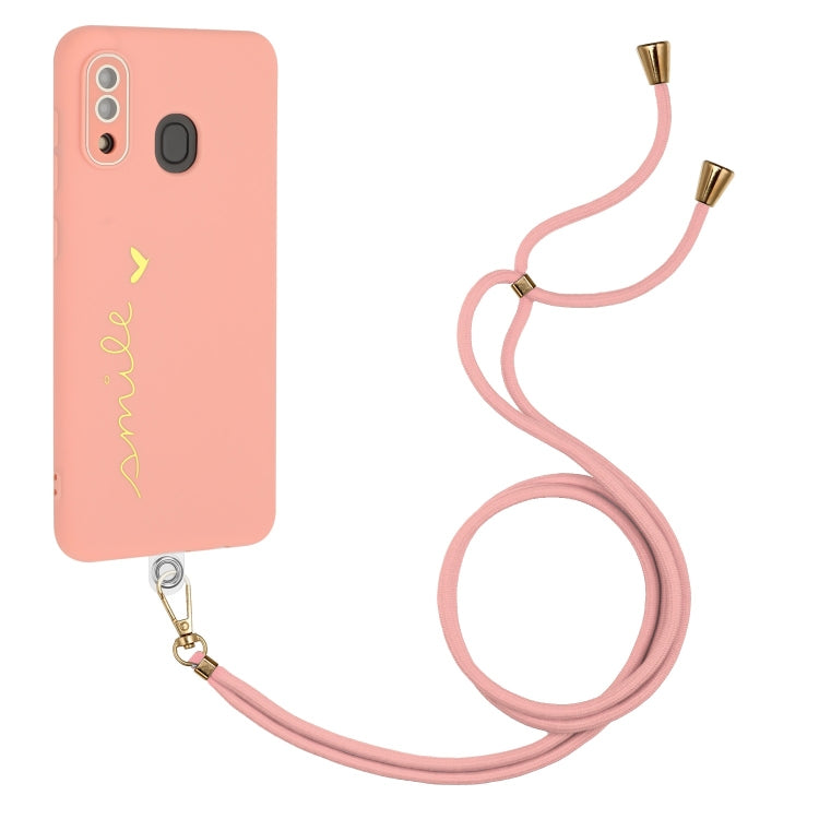 For Samsung Galaxy A30 / A20 / M10s Gilding Line TPU Phone Case with Strap