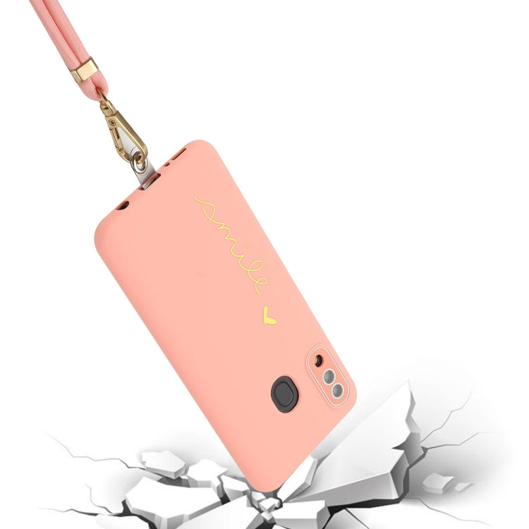 For Samsung Galaxy A30 / A20 / M10s Gilding Line TPU Phone Case with Strap