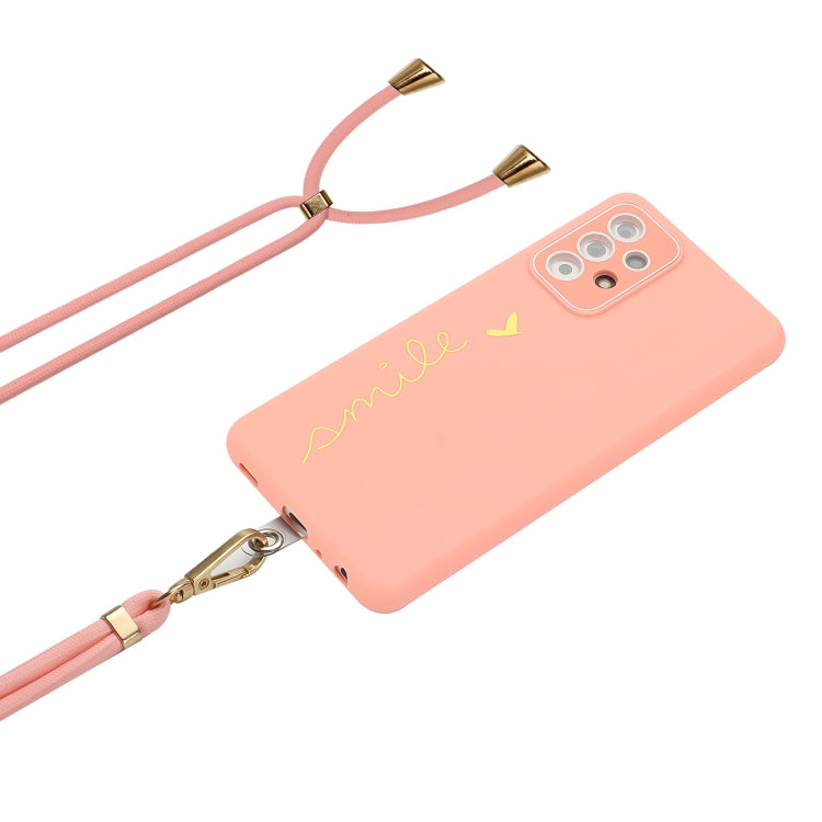 For Samsung Galaxy A32 4G Gilding Line TPU Phone Case with Strap