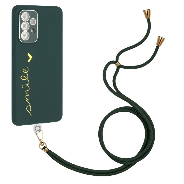 For Samsung Galaxy A33 5G Gilding Line TPU Phone Case with Strap