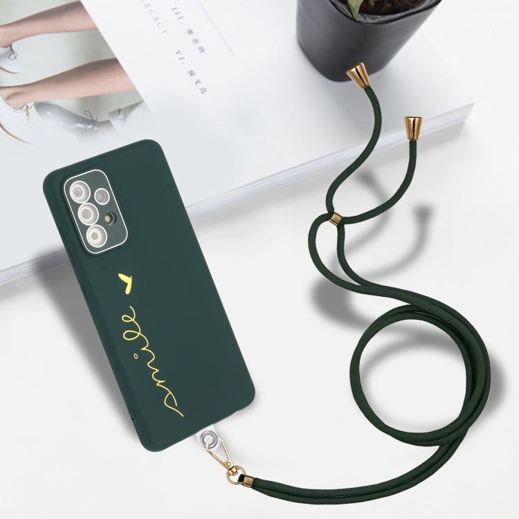 For Samsung Galaxy A53 5G Gilding Line TPU Phone Case with Strap