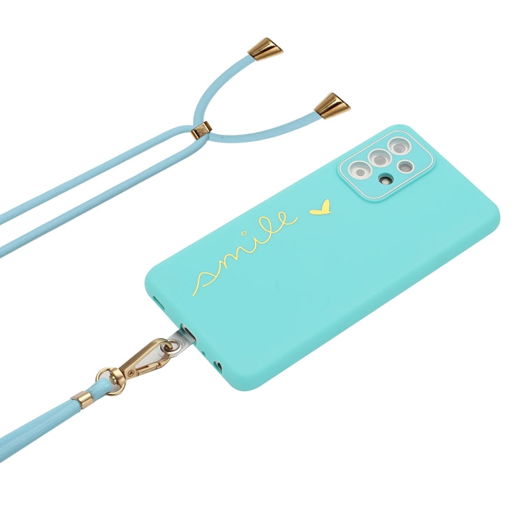 For Samsung Galaxy A53 5G Gilding Line TPU Phone Case with Strap