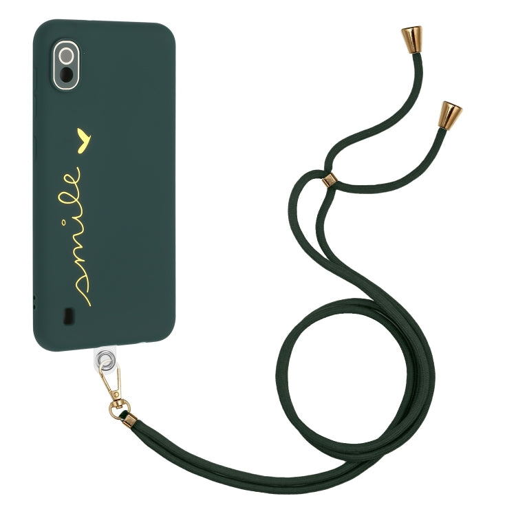 For Samsung Galaxy A10 Gilding Line TPU Phone Case with Strap