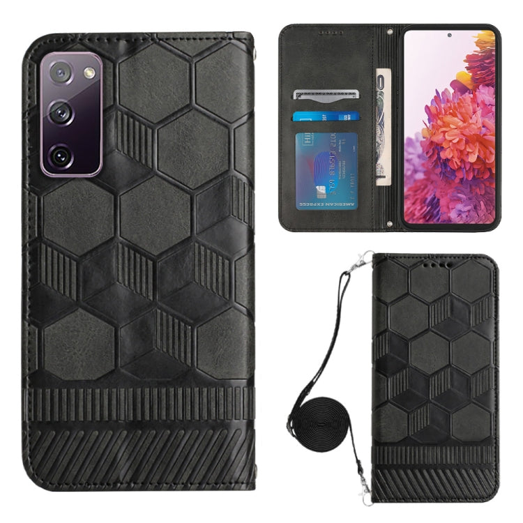 For Samsung Galaxy S20 FE Crossbody Football Texture Magnetic PU Phone Case