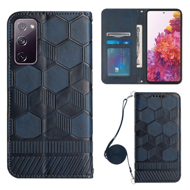 For Samsung Galaxy S20 FE Crossbody Football Texture Magnetic PU Phone Case