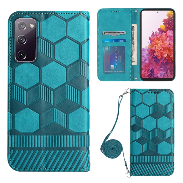 For Samsung Galaxy S20 FE Crossbody Football Texture Magnetic PU Phone Case