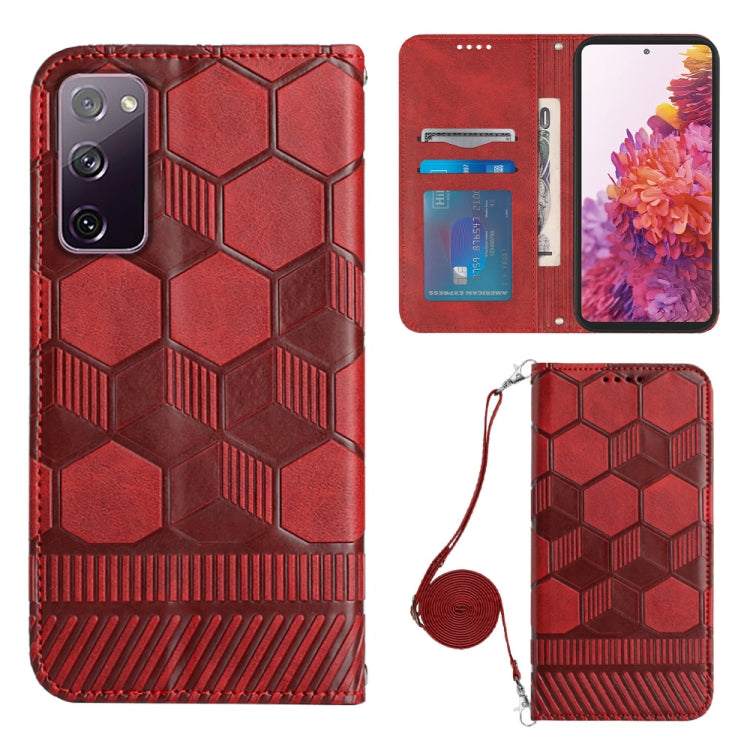 For Samsung Galaxy S20 FE Crossbody Football Texture Magnetic PU Phone Case