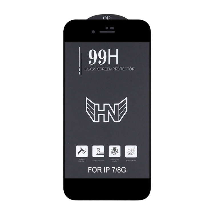 High Aluminum Large Arc Full Screen Tempered Glass Film For iPhone 8 / 7
