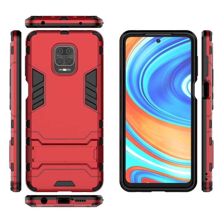 For Xiaomi Redmi Note 9 Pro Max Shockproof PC + TPU Protective Case with Invisible Holder