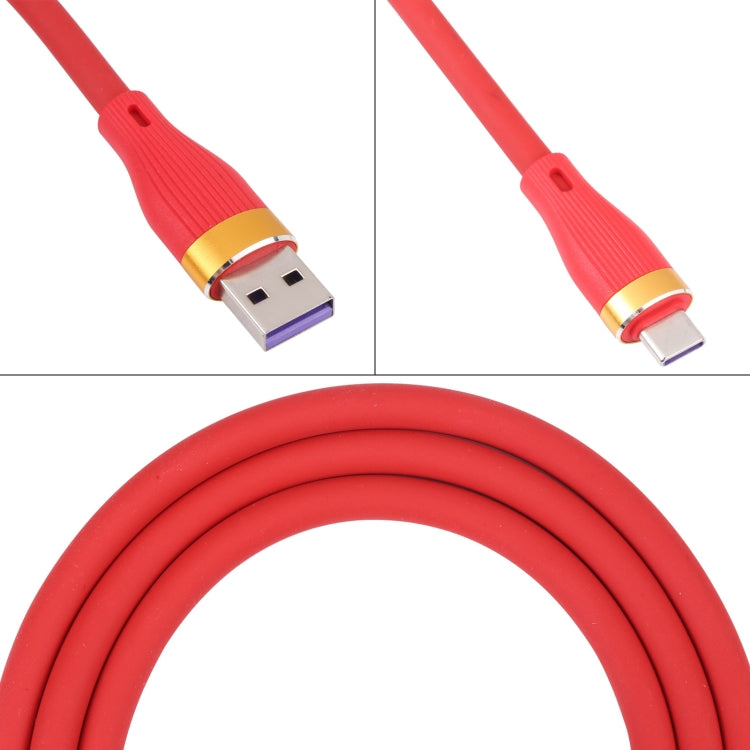 USB 3.0 to Type-C Bold Silicone Fast Charging Data Cable, Cable Length:1m(Red)