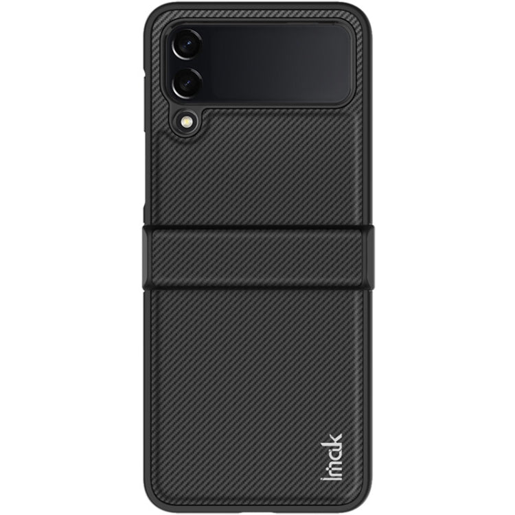 For Samsung Galaxy Z Flip4 5G IMAK Ruiyi Series Carbon Fiber PU + PC Phone Case(Black)