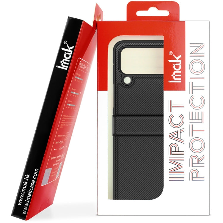 For Samsung Galaxy Z Fold4 5G IMAK Ruiyi Series Carbon Fiber PU + PC Phone Case(Black)