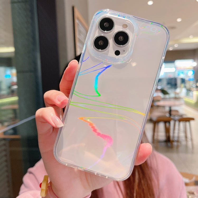 For iPhone 14 Plus Laser TPU Shockproof Phone Case