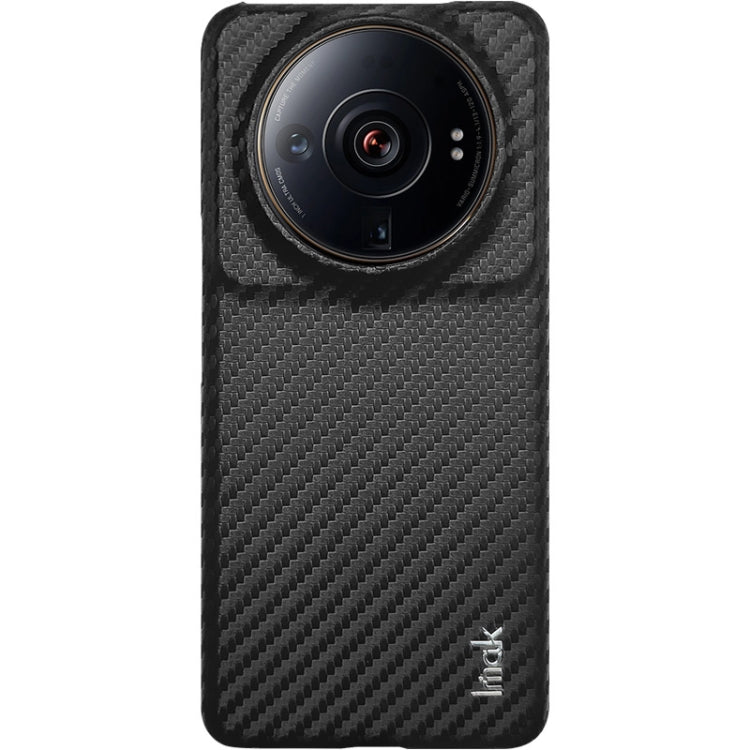 For Xiaomi 12S Ultra 5G IMAK Ruiyi Series Carbon Fiber PU + PC Phone Case(Black)