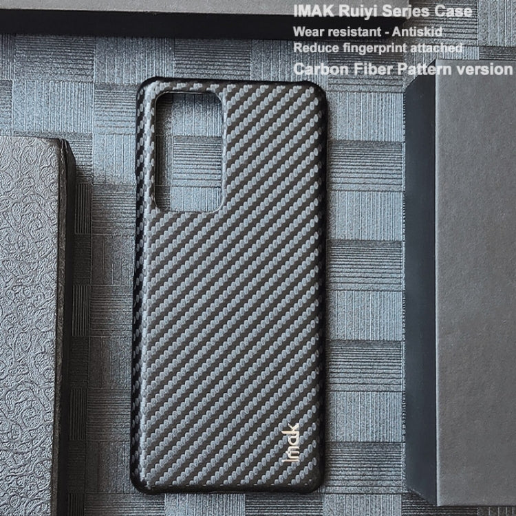 For Xiaomi 12 Pro Glass Version/12S Pro Glass Version IMAK Ruiyi Series Carbon Fiber PU + PC Phone Case(Black)