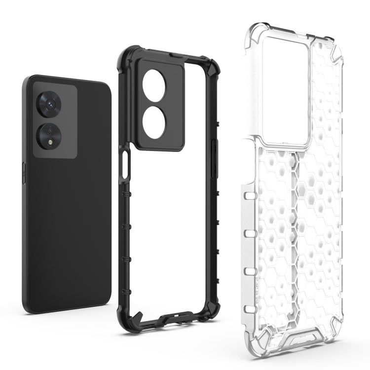 For OPPO A97 5G Shockproof Honeycomb PC + TPU Phone Case