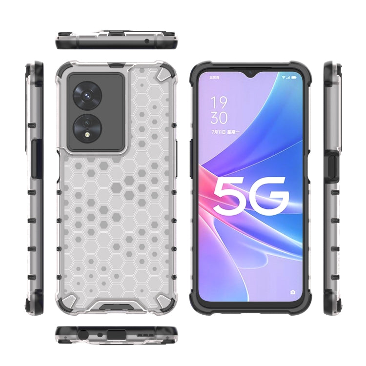 For OPPO A97 5G Shockproof Honeycomb PC + TPU Phone Case