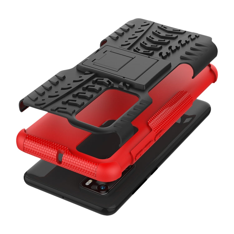 For Huawei P40 Tire Texture Shockproof TPU+PC Protective Case with Holder
