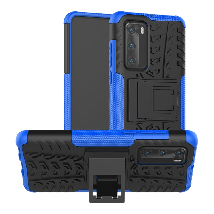 For Huawei P40 Tire Texture Shockproof TPU+PC Protective Case with Holder