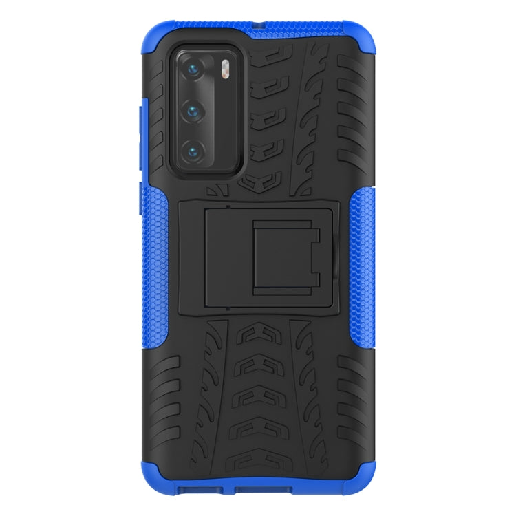For Huawei P40 Tire Texture Shockproof TPU+PC Protective Case with Holder