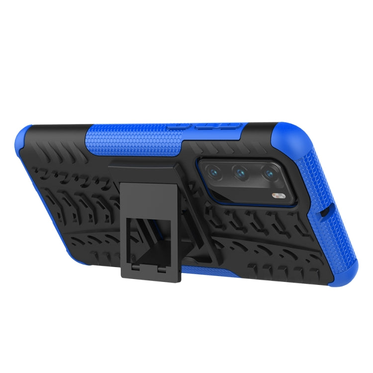 For Huawei P40 Tire Texture Shockproof TPU+PC Protective Case with Holder