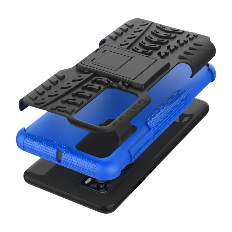 For Huawei P40 Tire Texture Shockproof TPU+PC Protective Case with Holder