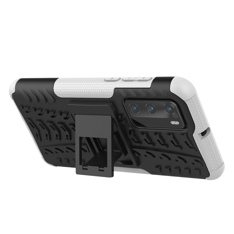 For Huawei P40 Tire Texture Shockproof TPU+PC Protective Case with Holder