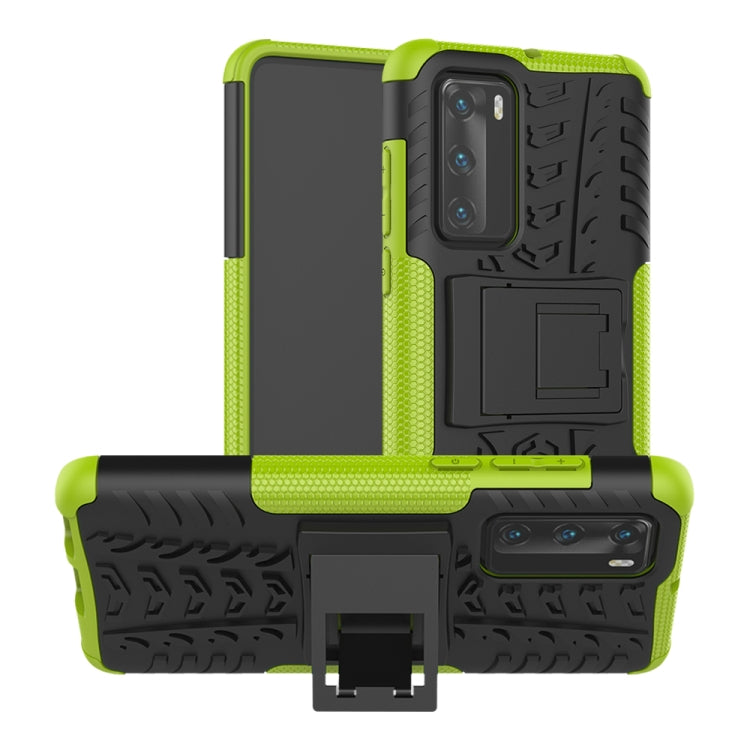 For Huawei P40 Tire Texture Shockproof TPU+PC Protective Case with Holder
