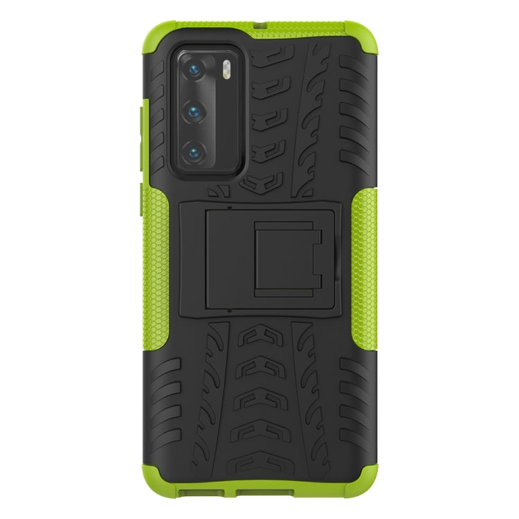 For Huawei P40 Tire Texture Shockproof TPU+PC Protective Case with Holder