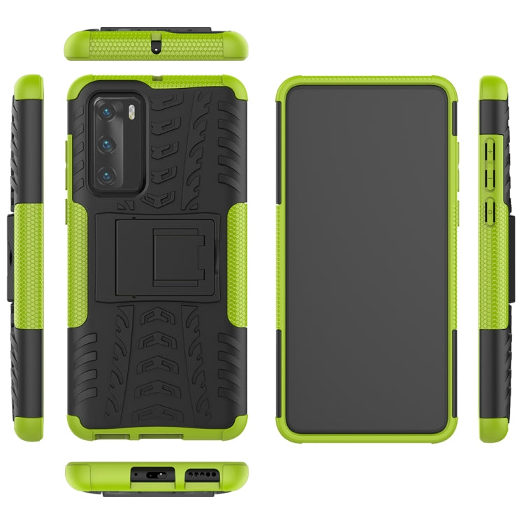 For Huawei P40 Tire Texture Shockproof TPU+PC Protective Case with Holder