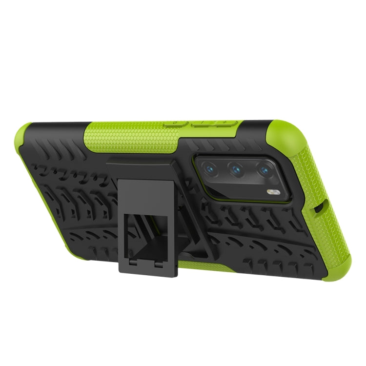 For Huawei P40 Tire Texture Shockproof TPU+PC Protective Case with Holder