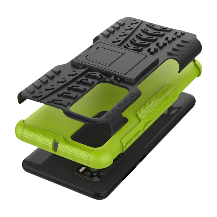 For Huawei P40 Tire Texture Shockproof TPU+PC Protective Case with Holder