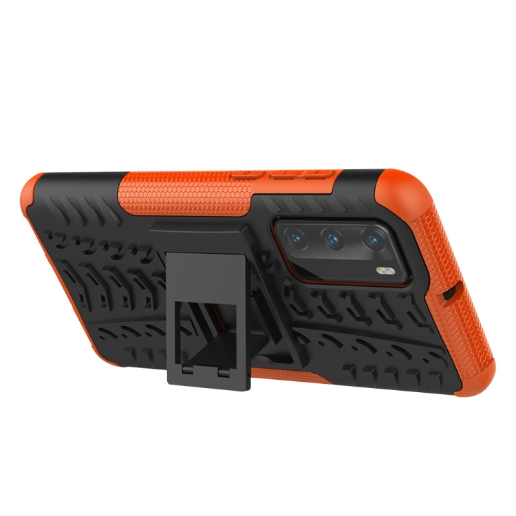 For Huawei P40 Tire Texture Shockproof TPU+PC Protective Case with Holder