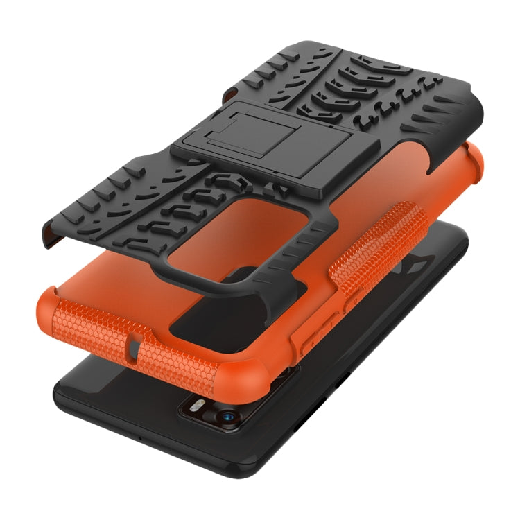 For Huawei P40 Tire Texture Shockproof TPU+PC Protective Case with Holder