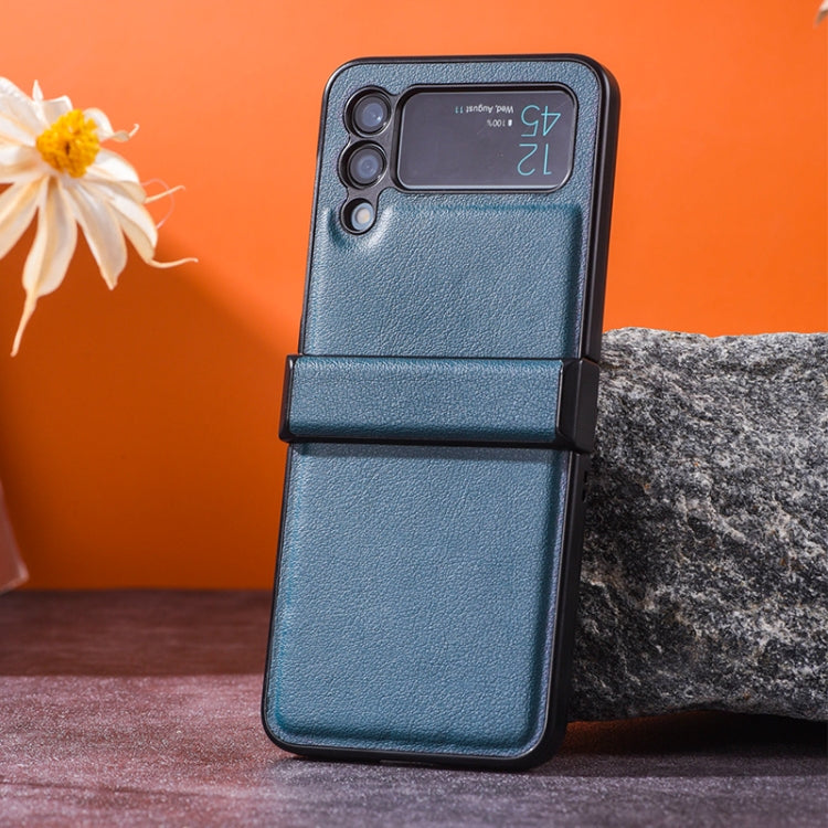 For Samsung Galaxy Z Flip4 Three-stage Folding PU + PC Phone Case