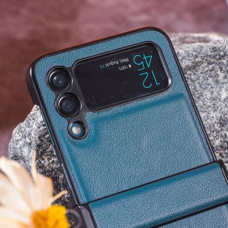 For Samsung Galaxy Z Flip4 Three-stage Folding PU + PC Phone Case