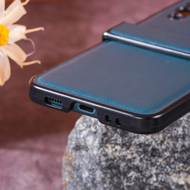 For Samsung Galaxy Z Flip4 Three-stage Folding PU + PC Phone Case