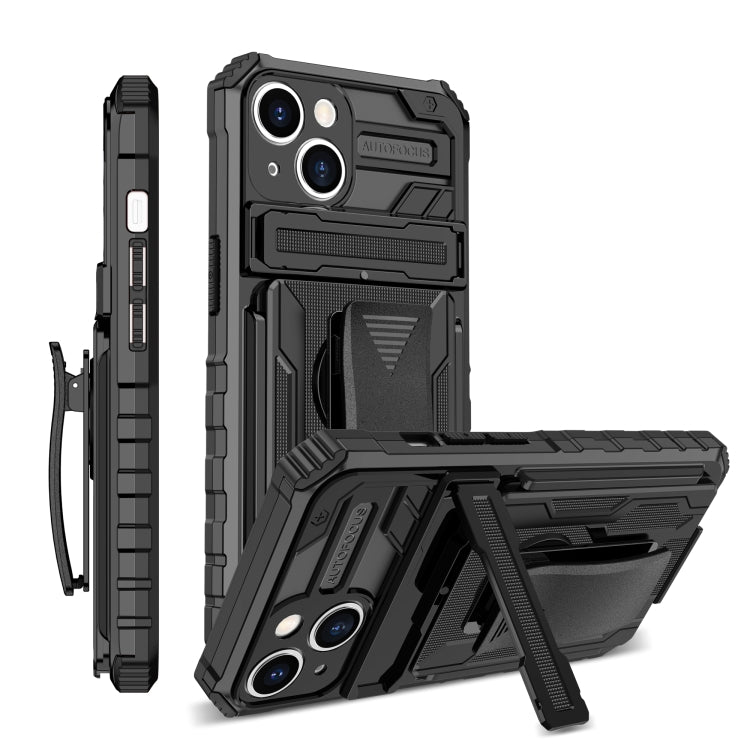For iPhone 14 King Kong Back Clip Series Holder Phone Case