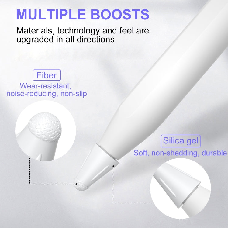 8 PCS / Set Fiber Texture Nib Protector For Apple Pencil