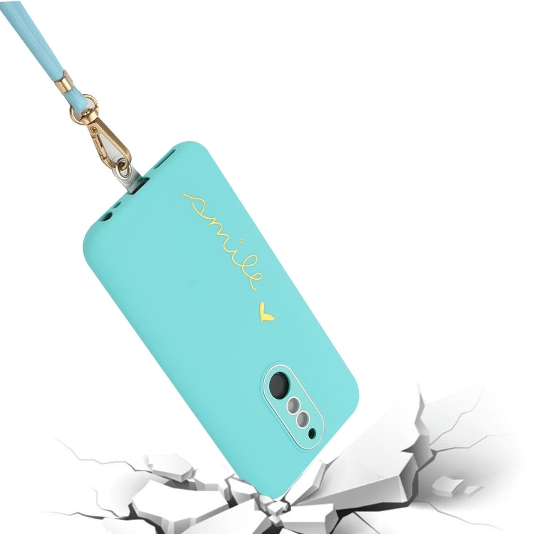 For Xiaomi Redmi 8 / 8A Dual / 8A Pro Gilding Line TPU Phone Case with Strap