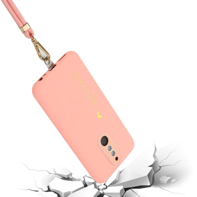 For Xiaomi Redmi 8 / 8A Dual / 8A Pro Gilding Line TPU Phone Case with Strap